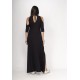 Vestido Boyrá Longo Malha Detalhe na Manga Preto