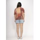 Blusa Básica Morcego Malha Gola Canoa Manga Curta Tramas do Sol