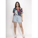 Blusa Básica Morcego Malha Gola Canoa Manga Curta Geometrias do Tempo
