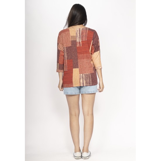 Blusa Morcego Ampla Manga 3/4 Tramas do Sol