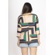Blusa Morcego Ampla Manga 3/4 Chapada de Areia