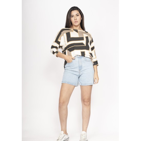 Blusa Morcego Ampla Manga 3/4 Igaci