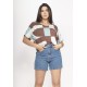 Blusa Básica Morcego Malha Gola V Manga Curta Santa Rosa do Tocantins