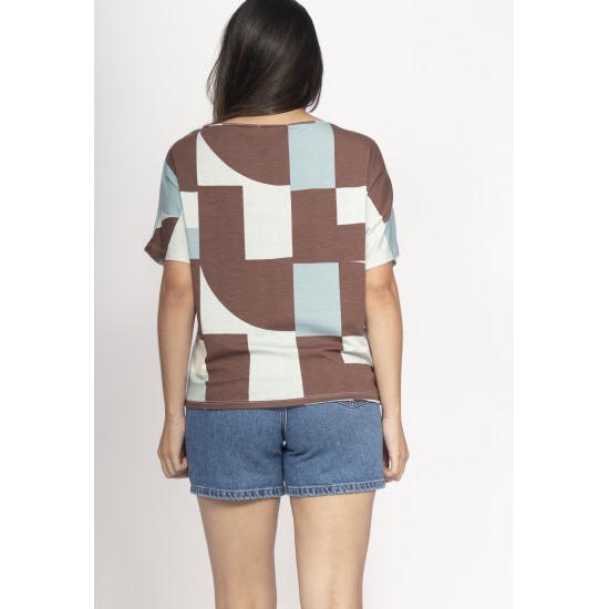 Blusa Básica Morcego Malha Gola V Manga Curta Santa Rosa do Tocantins
