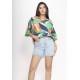 Blusa Morcego Ampla Tangará Estampa Brisa do Mar