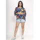 Blusa Morcego Ampla Tangará Estampa Maré Vibrante