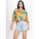 Blusa Morcego Ampla Tangará Estampa Aurora Botãnica