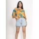 Blusa Morcego Ampla Tangará Estampa Aurora Botãnica