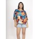 Blusa Morcego Ampla Tangará Estampa Aurora Profunda