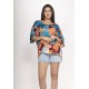 Blusa Morcego Ampla Tangará Estampa Aurora Profunda