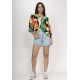 Blusa Morcego Ampla Tangará Estampa Festival Tropical