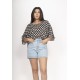 Blusa Morcego Ampla Tangará Estampa Festa das Margaridas