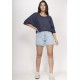 Blusa Morcego Ampla Tangará Azul Marinho