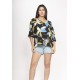 Blusa Morcego Ampla Tangará Estampa Jardim Noturno