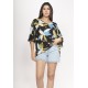 Blusa Morcego Ampla Tangará Estampa Jardim Noturno