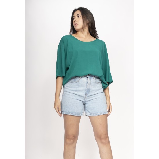 Blusa Morcego Ampla Tangará Verde