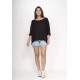 Blusa Morcego Ampla Tangará Preta