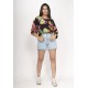 Blusa Morcego Ampla Tangará Estampa Noite Botânica