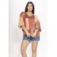Blusa Ampla Morcego Guyrá Manga 3/4 Malha Tramas do Sol