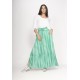 Saia Longa Viscose Tie Dye Verde Aqua