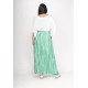 Saia Longa Viscose Tie Dye Verde Aqua