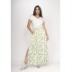 Saia Longa Viscose Brisa Folhagem Serena Verde