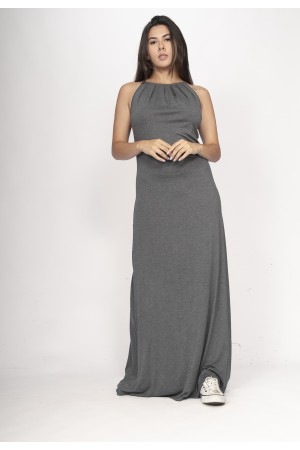Vestido Longo Eirapuã Malha Trapézio Mescla