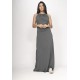 Vestido Longo Eirapuã Malha Trapézio Mescla