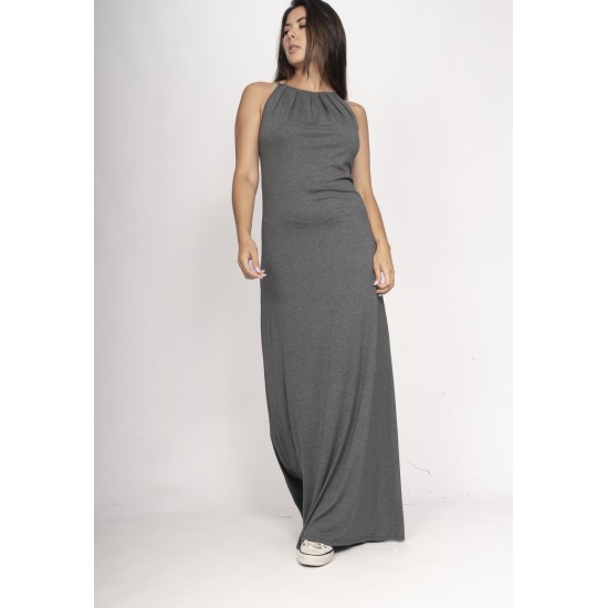 Vestido Longo Eirapuã Malha Trapézio Mescla