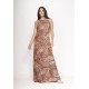 Vestido Longo Eirapuã Malha Trapézio Palmas da Terra