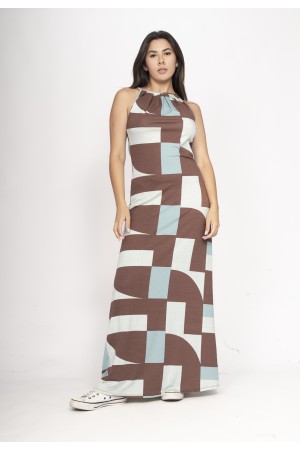Vestido Longo Eirapuã Malha Trapézio Santa Rosa do Tocantins