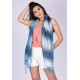 Echarpe Lenço Feminino Ondas Tons de Azul