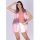 Echarpe Lenço Feminino Ondas Rosa