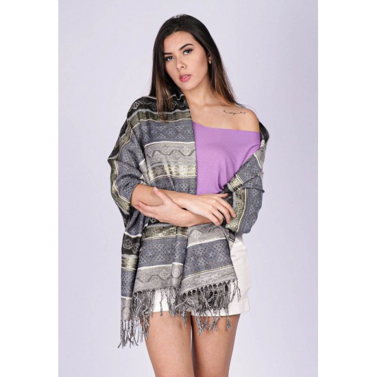 Echarpe Lenço Feminino Maia Honduras Cinza