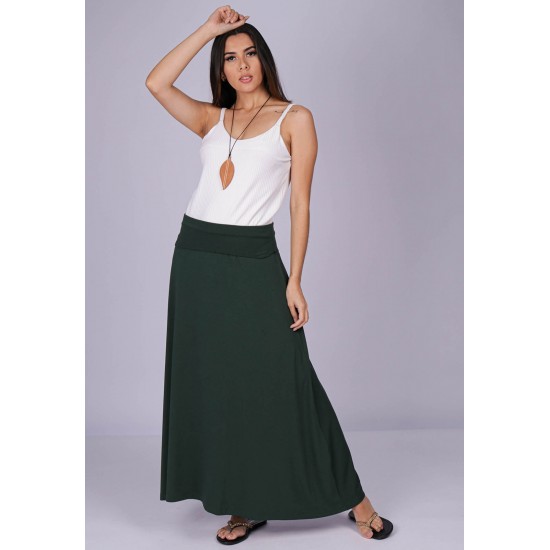 Saia Longa Malha SAZ Verde Musgo