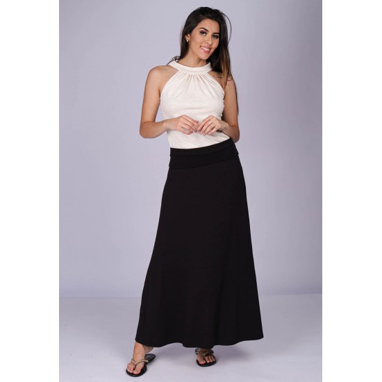 Saia Longa Malha SAZ Preta 