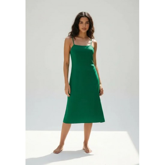 Vestido Midi Alça Fina Verde