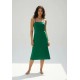 Vestido Midi Alça Fina Verde