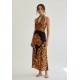 Vestido Longo Andirá Viscose Amarração nas Costas Estampa Yawara