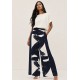 Calça Pantalona Elastic Embaú Estampa Pinceladas do Rio Negro