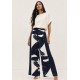 Calça Pantalona Elastic Embaú Estampa Pinceladas do Rio Negro