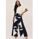 Calça Pantalona Elastic Embaú Estampa Pinceladas do Rio Negro