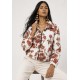 Jaqueta Corta-Vento Blouson Uatumã Estampa Flor de Barro