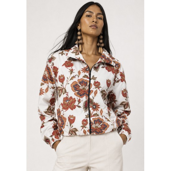 Jaqueta Corta-Vento Blouson Uatumã Estampa Flor de Barro
