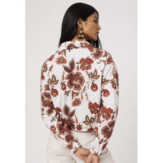 Jaqueta Corta-Vento Blouson Uatumã Estampa Flor de Barro