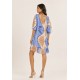 Vestido Curto Viscose com Babado Estampa Caminhos do Arumã