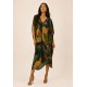 Vestido Kaftan Mutum Detalhes nas Costas Estampa Caju da Mata