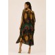 Vestido Kaftan Mutum Detalhes nas Costas Estampa Caju da Mata