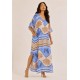 Vestido Midi Abapã Plano com Bolso Estampa Caminhos do Arumã