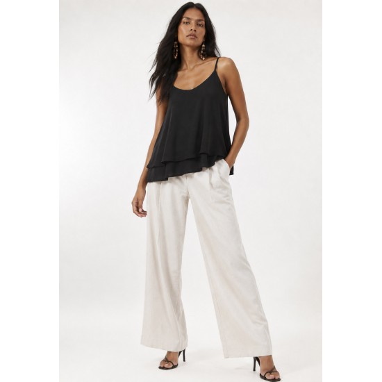 Blusa Alça Fina Viscose Aroeira Preta